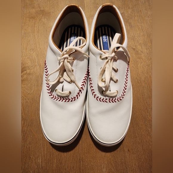 Vintage Baseball Keds Women's Champion Pennant Leather Sneaker - Picture 3 of 10